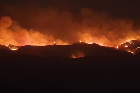 آتش سوزی در مراتع مرز ایران و ترکمنستان